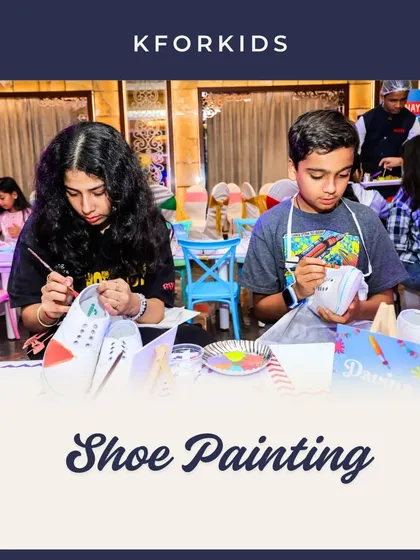 Let's get creative with a shoe painting station! This is one of my most popular hands-on activities where kids get to design and paint their own canvas shoes. It's a fun, messy, and memorable party favor they can wear home.