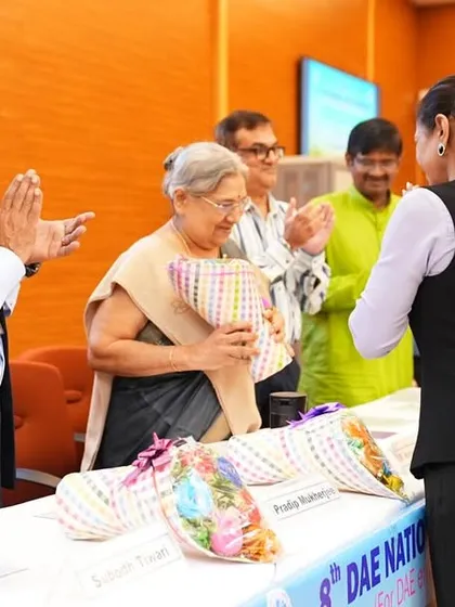 Receiving a token of appreciation at the BARC conference. I am always humbled by the warmth and respect I receive, and it fuels my commitment to continue this seva.