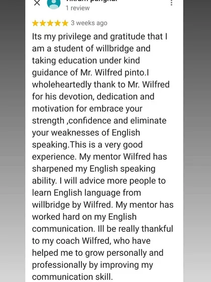 This detailed feedback from a student touches on the core of what I do: sharpening English speaking ability and building confidence. My goal is to be a mentor who helps you embrace your strengths.