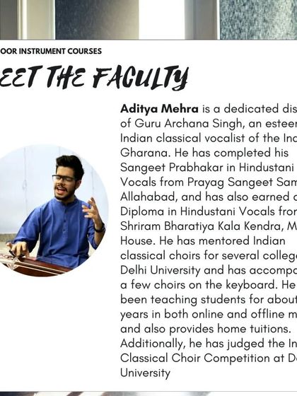 Meet Aditya Mehra, a dedicated disciple of Guru Archana Singh who has mentored Indian classical choirs and judged competitions at Delhi University.