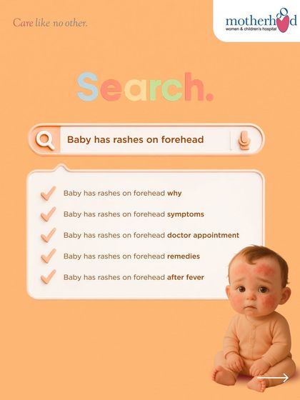 "Baby has rashes on forehead." Rashes are very common in babies and can be caused by anything from heat to an allergic reaction. We help parents understand the different types of rashes and when a doctor's appointment is necessary.