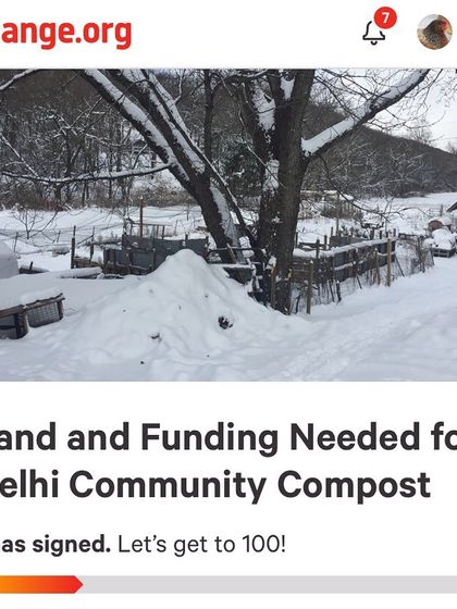 A screenshot of the Change.org petition I created to rally support for my business. This was a call to action for the community to help me secure the land and funding needed to continue my work.