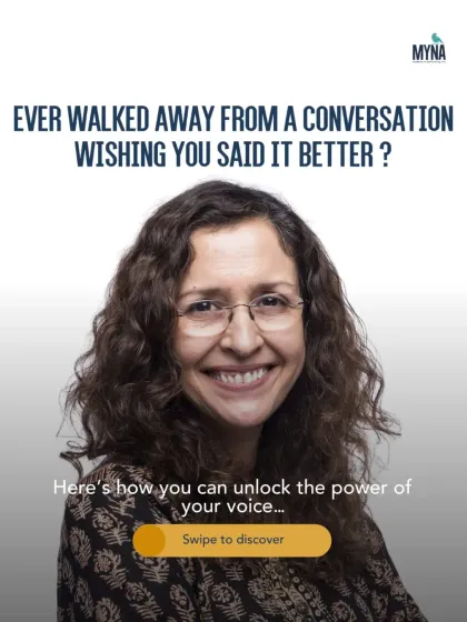 Ever walked away from a conversation wishing you said it better? This workshop, led by the acclaimed actor Shernaz Patel, is for adults looking to unlock the power of their voice for everyday life and professional presence.