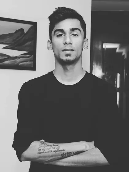 A classic black and white shot. My style is about keeping it real and authentic, both in my music and my life.