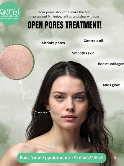 Your pores shouldn't make the first impression. My open pores treatment is designed to minimize and refine pores, control oil, and boost collagen for smoother skin and a healthy glow.
