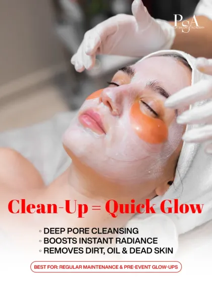 Short on time but need to look fresh for an event? A clean-up is your answer. I perform a deep pore cleansing to instantly remove dirt and oil, giving you that quick, radiant boost.