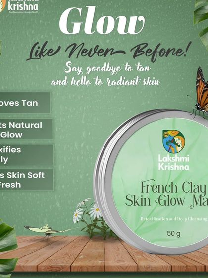 Glow like never before with our French Clay Skin Glow Mask. This product is designed to remove tan, boost natural face glow, detoxify deeply, and keep your skin soft and fresh.