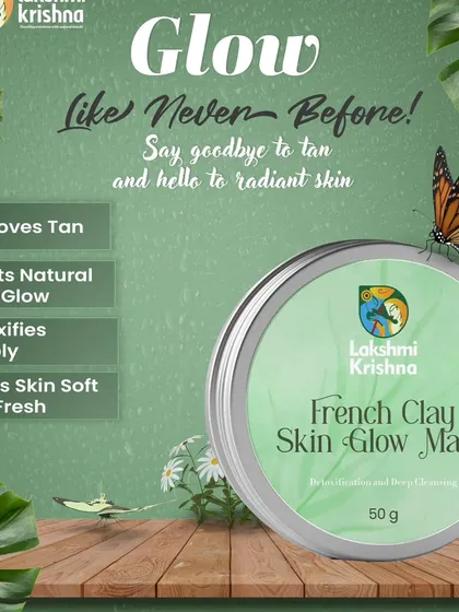 Glow like never before with our French Clay Skin Glow Mask. This product is designed to remove tan, boost natural face glow, detoxify deeply, and keep your skin soft and fresh.