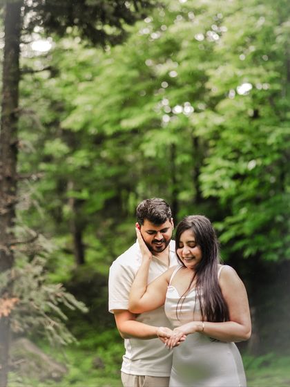 A tender moment right after the proposal, filled with emotion and love.