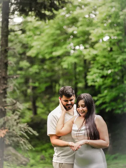 A tender moment right after the proposal, filled with emotion and love.