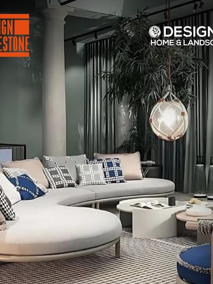 We are proud to be the Outdoor Landscaping Partner for Design Milestone, a new ecosystem celebrating design. This image features one of our elegant, curved sofa designs.