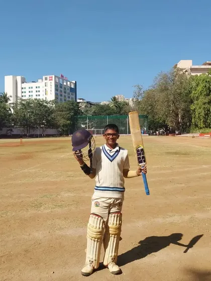 A fantastic all-round performance by my student Parth Rane in the U-16 Mumbai Champions Trophy. Scoring 108 runs and taking 3 wickets shows the champion mindset I build in my players.