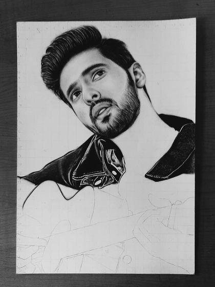 Follow the 90-hour journey of my Armaan Malik portrait. These progress shots show how I use the grid method to ensure accuracy and build up the face, hair, and clothing textures.