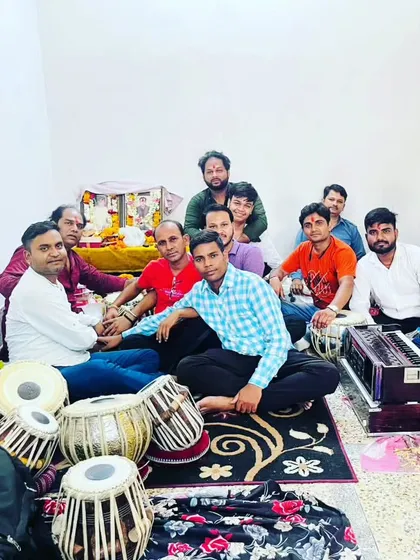 Jai Gurudev. A picture with my students after a fulfilling music session. The bond we share goes beyond teacher and student; we are a musical family.