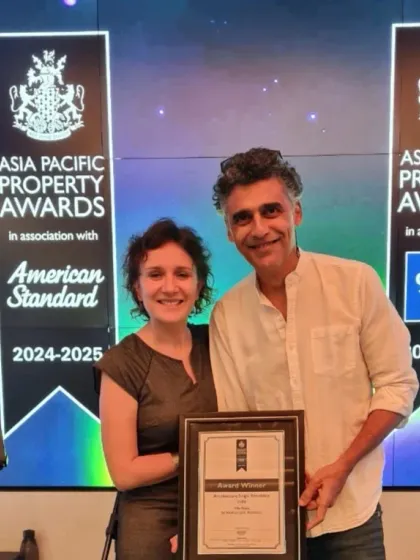 Another shot from the International Property Awards ceremony. This award is a testament to the hard work and creative vision of our entire team.