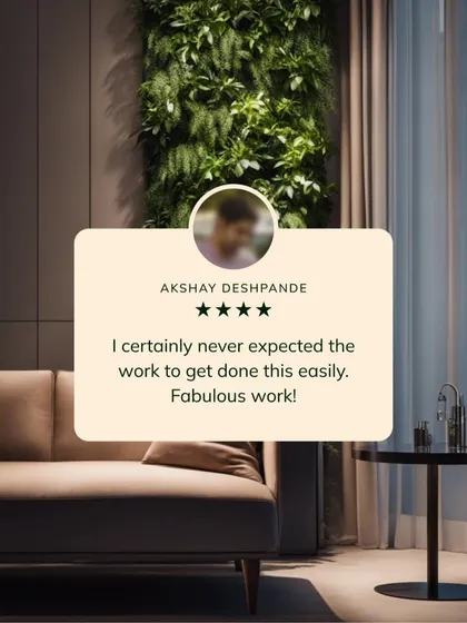 A happy client is the best measure of success. This testimonial showcases a vertical garden I installed in an indoor commercial space. These living walls are not just visually stunning; they also purify the air and improve the overall ambiance, making them a perfect addition to modern offices.