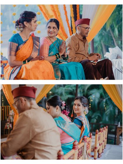 The bride shares a glance with her family during the ceremony. These subtle interactions tell a beautiful story of love and connection.