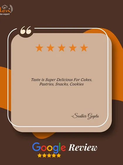 "Taste is Super Delicious For Cakes, Pastries, Snacks, Cookies." We are delighted that our customer Sudhir Gupta enjoys the delicious taste across our entire range of products.