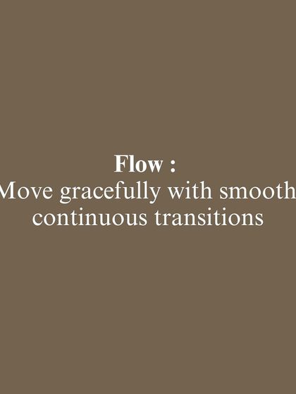 One of the core principles: Flow. We guide you to move gracefully with smooth, continuous transitions between exercises.