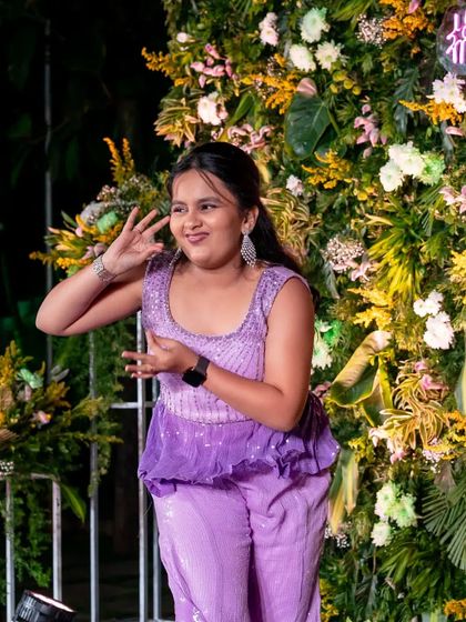 A young performer showing off her moves. I love working with guests of all ages who want to dance.