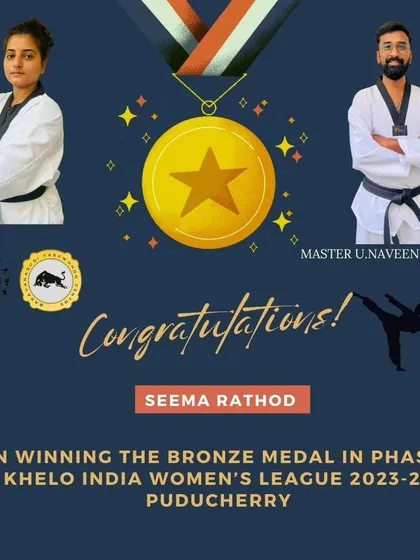 I am incredibly proud to celebrate my student, Seema Rathod, on her Bronze Medal win at the Khelo India Women's League. This is a testament to her hard work and the rigorous, competition-focused training we provide to prepare athletes for national-level success.