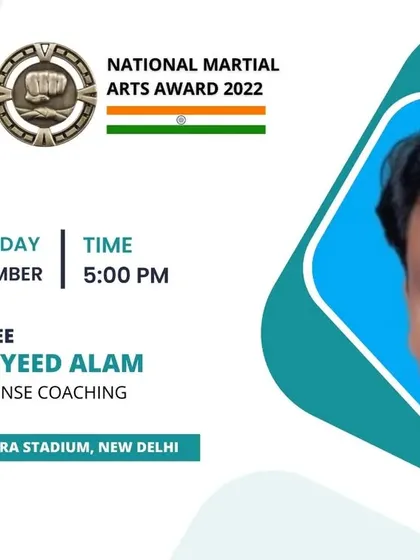 Dr. Sayeed Alam was honored with the National Martial Arts Award for his excellence in self-defense coaching.