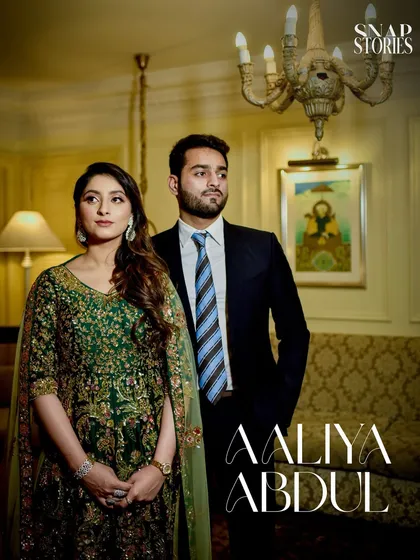 A chic and modern portrait of a couple in their formal wear. This style of photography is perfect for an engagement shoot or reception coverage.
