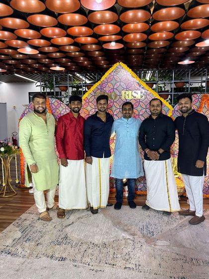 More celebrations with the men of the team in traditional attire for Diwali. It's great to work with people who are both professional and know how to celebrate shared traditions.