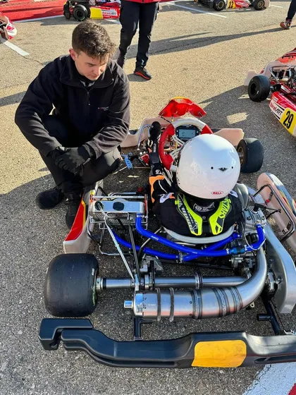 A duplicate shot of our driver and his mechanic.