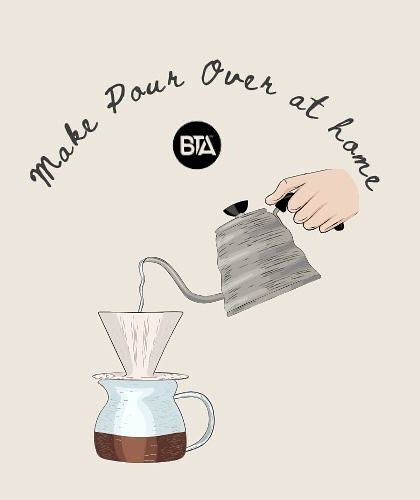 An illustration showing the classic pour-over setup. It's a simple, elegant way to make fantastic coffee at home.