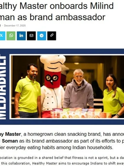 We are so happy to be featured in MediaBrief. This article talks about our collaboration with Milind Soman to promote healthier everyday eating habits among Indian households.