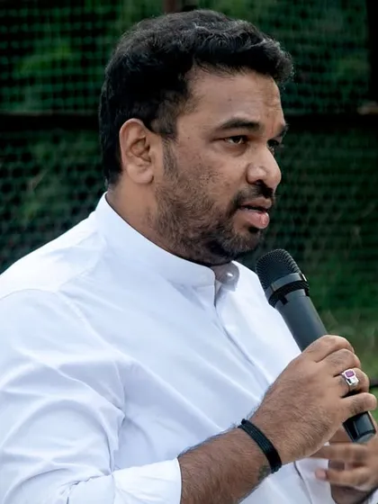 A close-up of our club representative speaking at the U-16 Payyade Trophy event, emphasizing our commitment to nurturing young cricket talent in Mumbai.