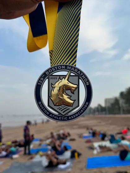 This isn't just a medal; it's a symbol of what's possible with dedication. The Boston Marathon is one of the world's most prestigious races, and our training is designed to help you chase goals just like this, one step at a time, with our community right behind you.