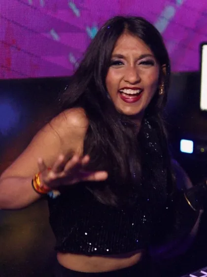A candid shot of pure joy. This is the face I make when the beat drops perfectly and the crowd goes wild.