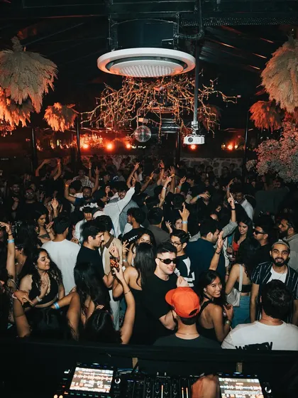 A full view of the dance floor at Keiba during the &me afters. The whole club was locked into the Afro House vibe.
