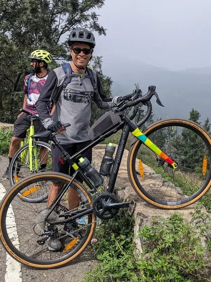 It's all about the adventure. Here's a shot from one of our curated tours in Yercaud, exploring breathtaking climbs and dense forests. I build bikes that can take you to places like this.