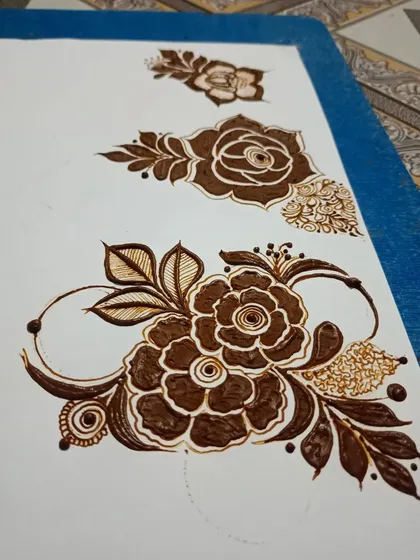 Some of my Dubai-style floral sketches. I love practicing these bold and beautiful flowers that are perfect for creating modern henna designs.