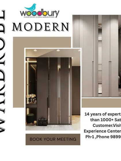 This modern wardrobe design uses vertical grooves and mirrored panels to add height and light to the room. It's a great example of how I use design details to enhance the overall space.