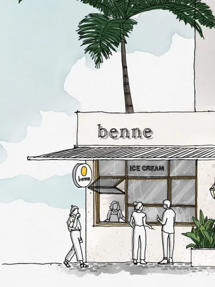 Every project begins as a conversation, often starting with a hand-drawn sketch. This watercolor concept for Benne in Mumbai captures the intended feeling of a warm, welcoming facade, blending modern simplicity with the soul of Bengaluru's heritage.
