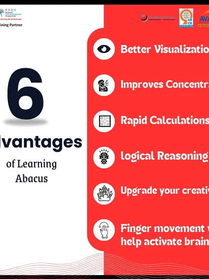 Learning abacus with us is about more than just fast math. This infographic highlights the six key advantages, including better visualization, improved concentration, logical reasoning, and enhanced creativity, which are foundational skills for lifelong success.