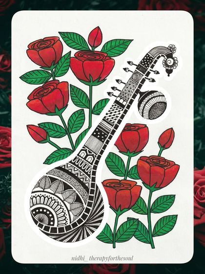 Nidhi - Art Products & Digital Artwork The 2025 Art Calendar: A Year of Music & Flowers photo 11