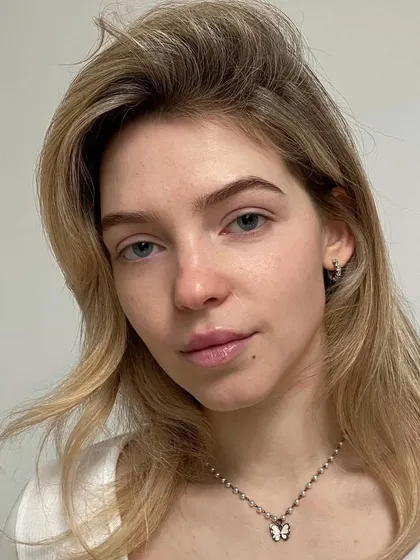 A before shot of the same client. You can see how lamination will lift and define her already lovely lashes, making them more visible and impactful.