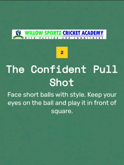 The confident pull shot is the best way to face short balls with style, playing it in front of square.