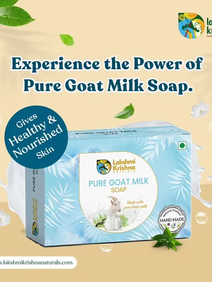 Experience the power of our Pure Goat Milk Soap. This handmade soap provides healthy and nourished skin, thanks to the rich moisturizing properties of pure goat milk.