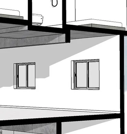 A view of the internal room layout within the 'Project 83' render, showing the simple and efficient spatial planning.