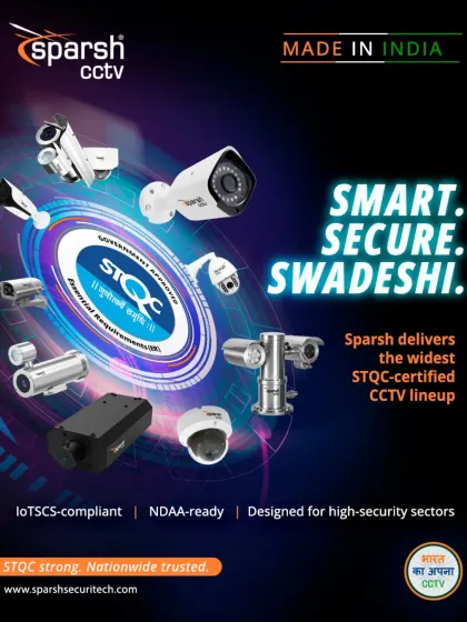 We offer the widest range of STQC-certified CCTV cameras, making our systems smart, secure, and truly Swadeshi. Our products are designed for high-security sectors and are ready to protect your home or business with government-approved technology.