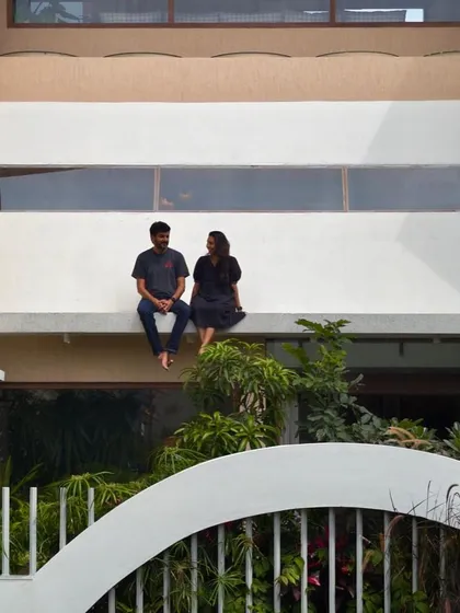 A 'then and now' moment, showing us on the finished facade of a home we first sat on when it was just a concrete frame. It's a powerful reminder of the journey from blueprint to reality.