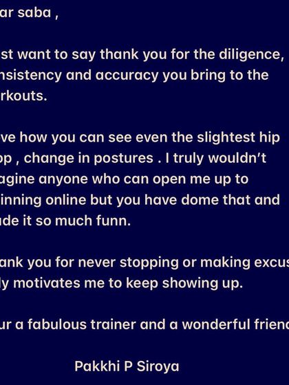This testimonial is my Monday motivation. Knowing that my diligence and consistency inspires my clients to keep showing up is the best feeling.
