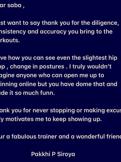 This testimonial is my Monday motivation. Knowing that my diligence and consistency inspires my clients to keep showing up is the best feeling.