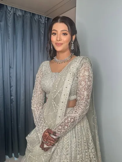 The complete look for my first bride of the year. The soft glam makeup and elegant hairstyle create a look that is both timeless and perfectly suited for a modern bride.